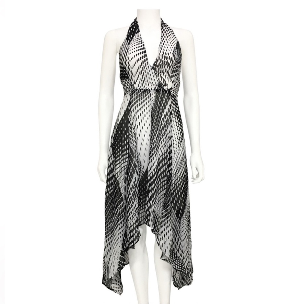 🟢 FREE WITH ANY PURCHASE OVER $10. Lightweight Abstract High Low Dress